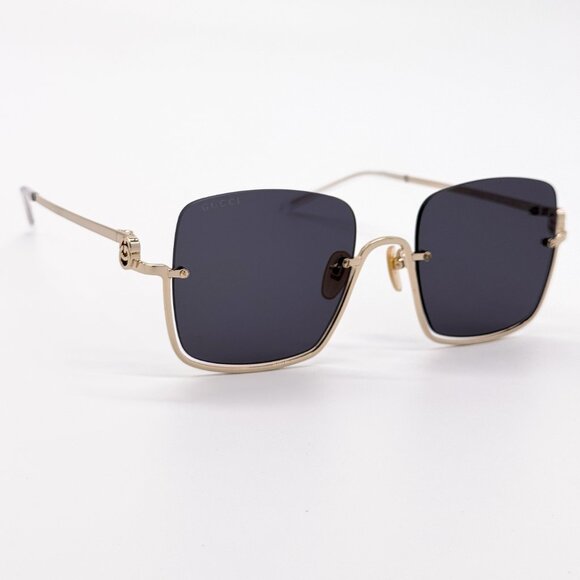 NEW GUCCI GG1279S 001 GOLD/GREY WOMEN SUNGLASSES GUCCI - Picture 1 of 12